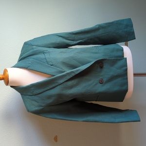 Comptoir Des Cotonniers | Green Blazer Pant Linen Blend Suit